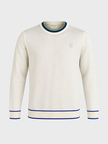 Men's White Regular Fit Solid Casual Sweater
