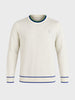 Men's White Regular Fit Solid Casual Sweater