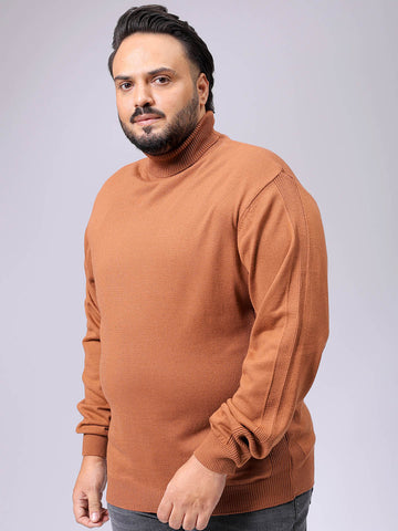 Men's Plus Fit Solid Turtle Neck Sweater