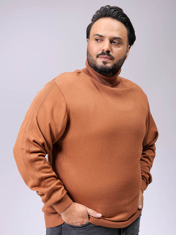 Men's Plus Fit Solid Turtle Neck Sweater