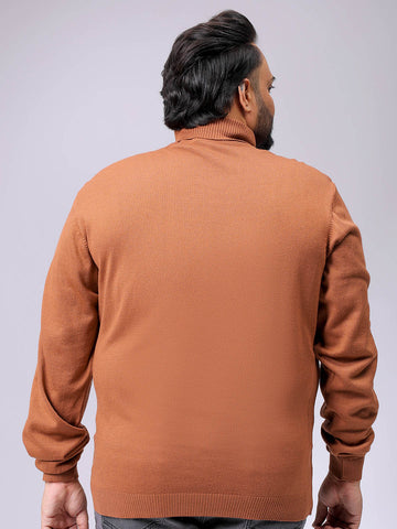 Men's Plus Fit Solid Turtle Neck Sweater