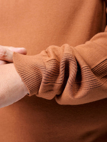 Men's Plus Fit Solid Turtle Neck Sweater
