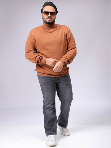 Men's Plus Fit Solid Turtle Neck Sweater