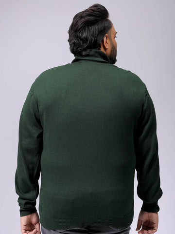 Men's Plus Fit Solid Turtle Neck Sweater