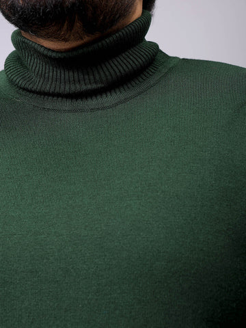 Men's Plus Fit Solid Turtle Neck Sweater