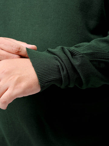 Men's Plus Fit Solid Turtle Neck Sweater