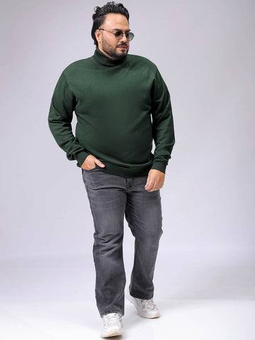Men's Plus Fit Solid Turtle Neck Sweater
