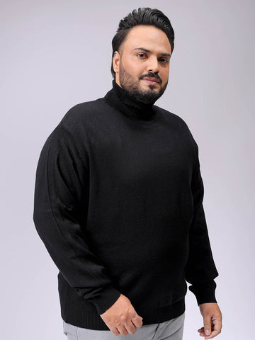 Men's Plus Fit Solid Turtle Neck Sweater