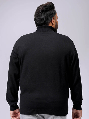 Men's Plus Fit Solid Turtle Neck Sweater