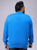 Men's Plus Fit Solid Half Open High Neck Sweater