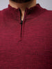 Men's Plus Fit Solid Half Open High Neck Sweater