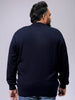 Men's Plus Fit Solid Half Open High Neck Sweater