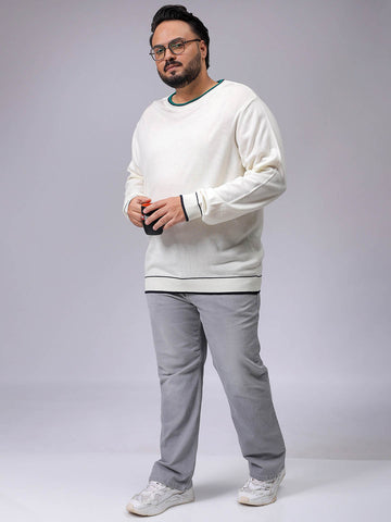 Men's Plus Fit Solid Crew Neck Sweater