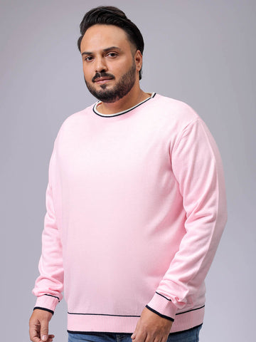 Men's Plus Fit Solid Crew Neck Sweater