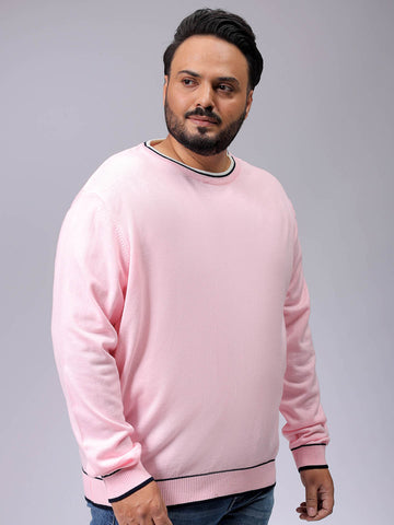 Men's Plus Fit Solid Crew Neck Sweater