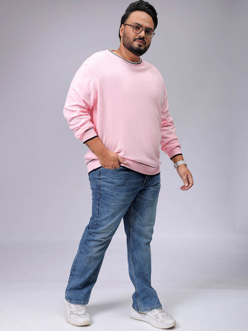 Men's Plus Fit Solid Crew Neck Sweater