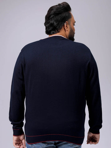 Men's Plus Fit Solid Crew Neck Sweater