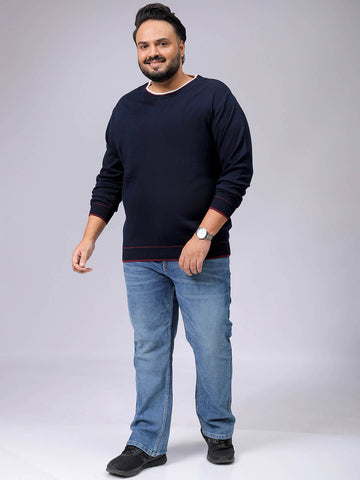 Men's Plus Fit Solid Crew Neck Sweater