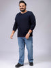 Men's Plus Fit Solid Crew Neck Sweater