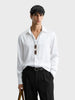 Men's White Slim Fit Solid Party Wear Shirt