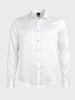 Men's White Slim Fit Solid Party Wear Shirt