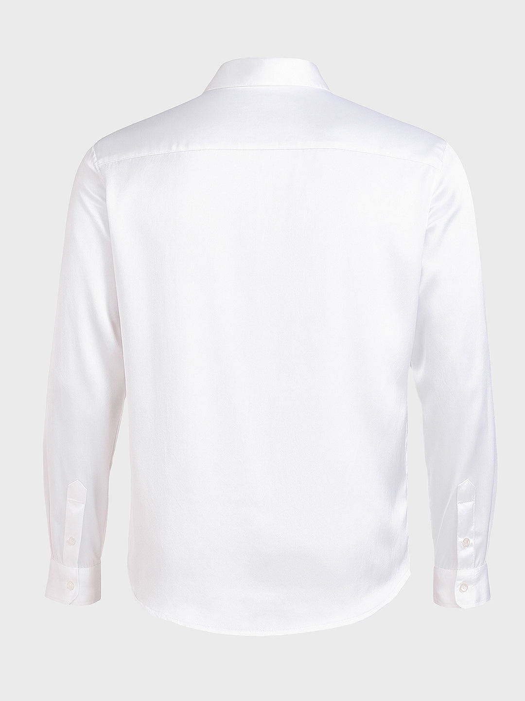 Men's White Slim Fit Solid Party Wear Shirt