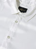 Men's White Slim Fit Solid Party Wear Shirt