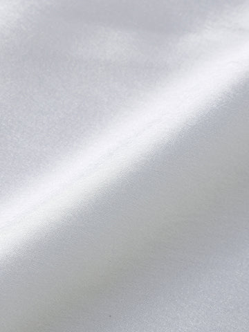 Men's White Slim Fit Solid Party Wear Shirt