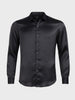 Men's Black Slim Fit Solid Party Wear Shirt