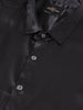 Men's Black Slim Fit Solid Party Wear Shirt