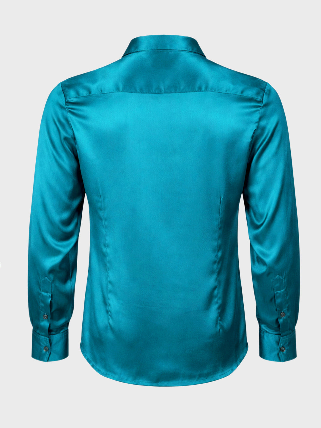Men's Teal Slim Fit Solid Party Wear Shirt