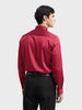 Men's Maroon Slim Fit Solid Party Wear Shirt