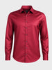 Men's Maroon Slim Fit Solid Party Wear Shirt