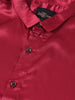 Men's Maroon Slim Fit Solid Party Wear Shirt