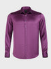 Men's Purple Slim Fit Solid Party Wear Shirt