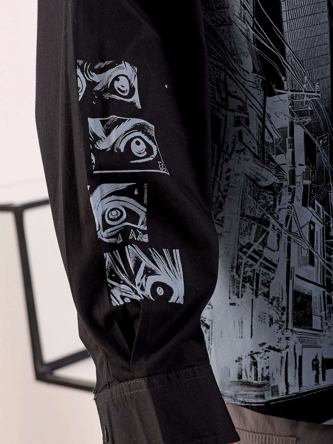 Shop Men's Anime Printed Oversized Shirt Online.