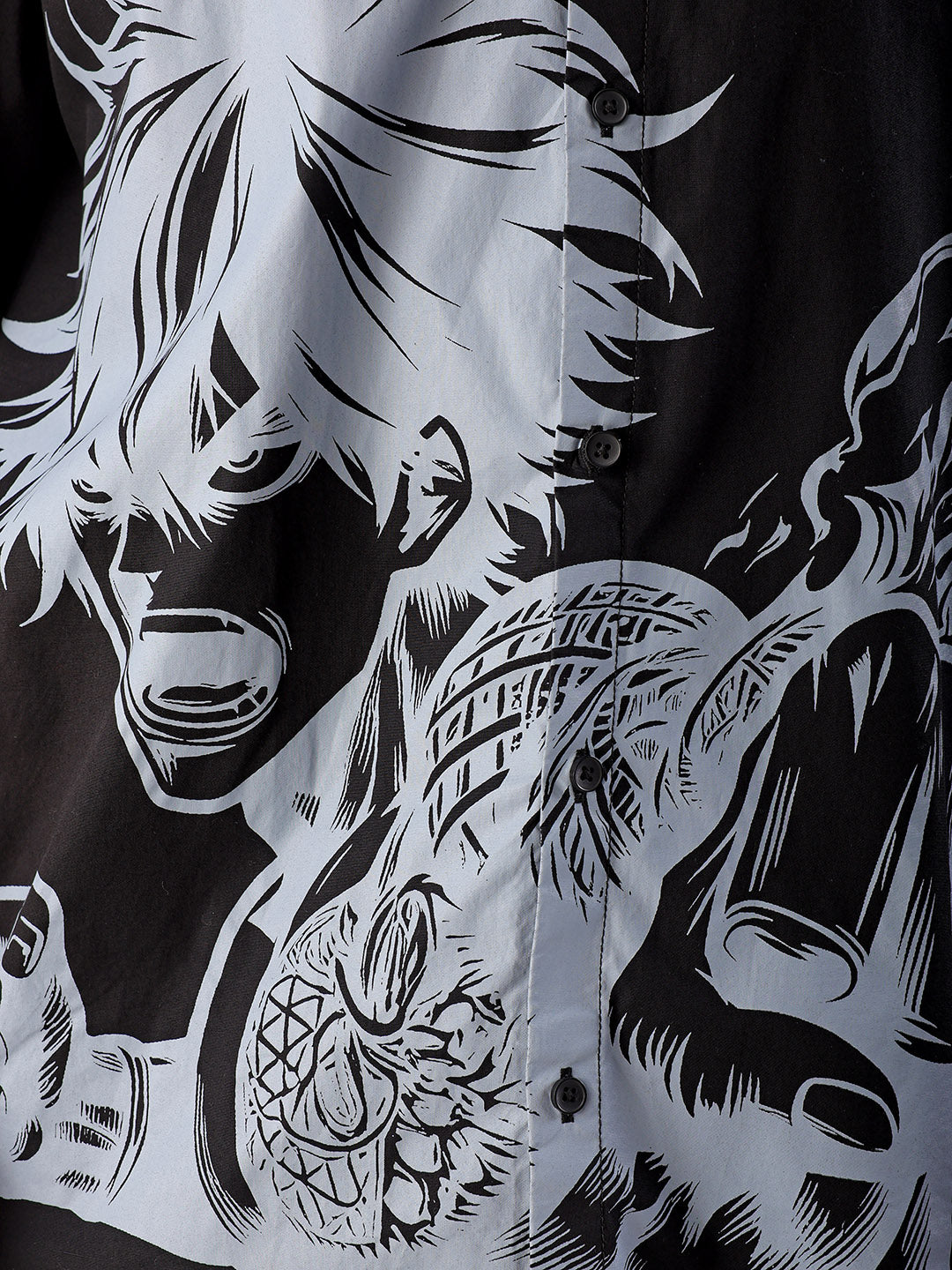 Shop Men's Anime Printed Oversized Shirt Online.