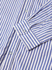 Men's White Korean Fit Striped Streetwear Shirt