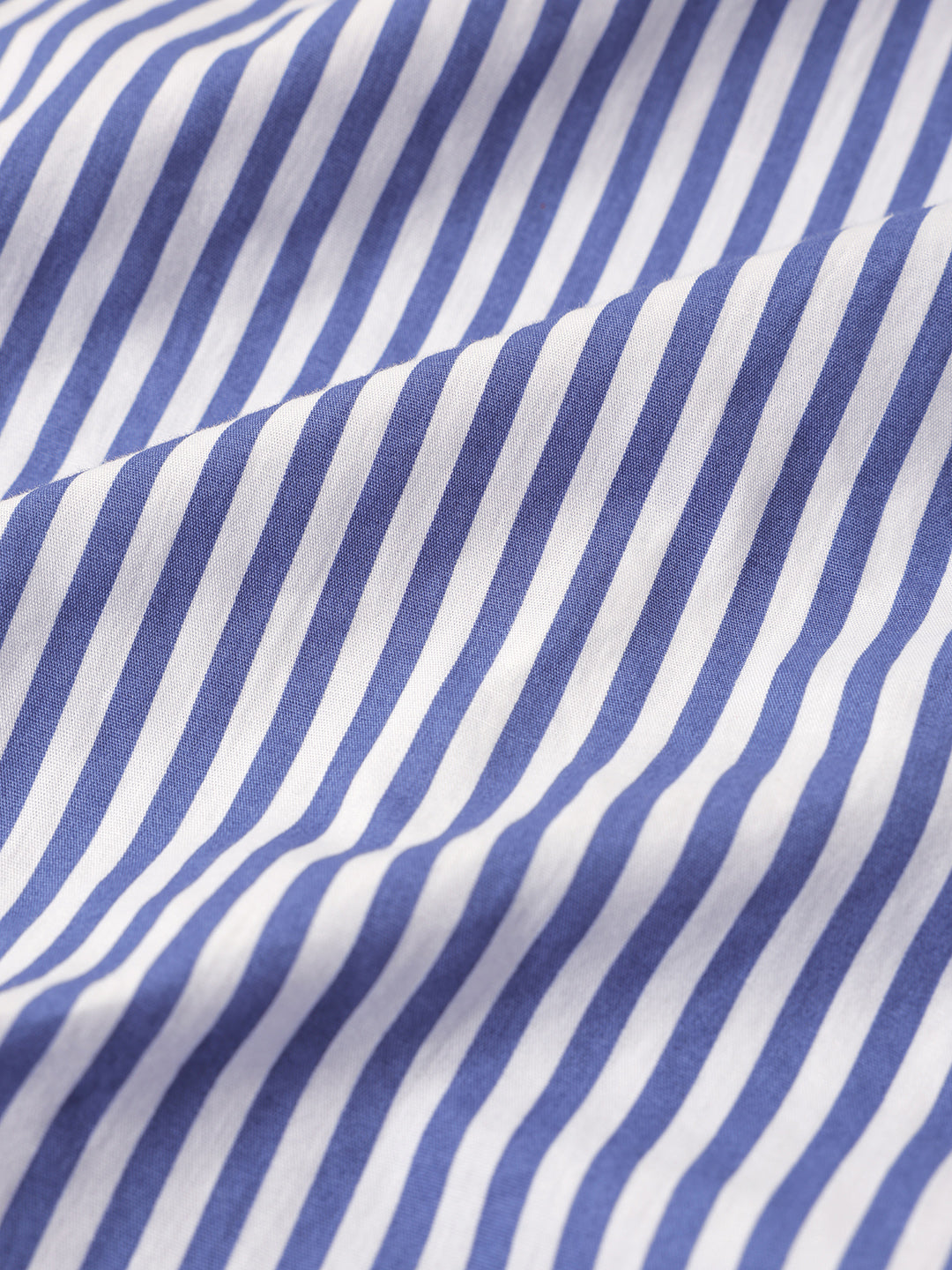 Men's White Korean Fit Striped Streetwear Shirt