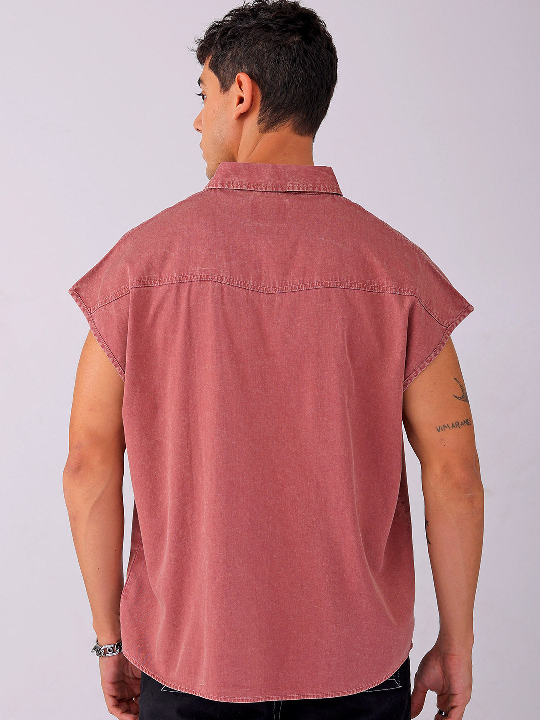 Shop Men's Solid Boxy Fit Streetwear Shirt Online.