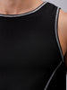 Men's Black Slim Fit Textured Round Neck T-shirt