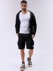 Men's White Slim Fit Textured Round Neck T-shirt