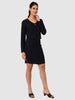 Women's Black Textured Top and Skirt Coordinates