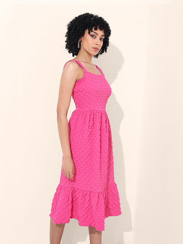 Women's Purple Regular Fit Casual Dress