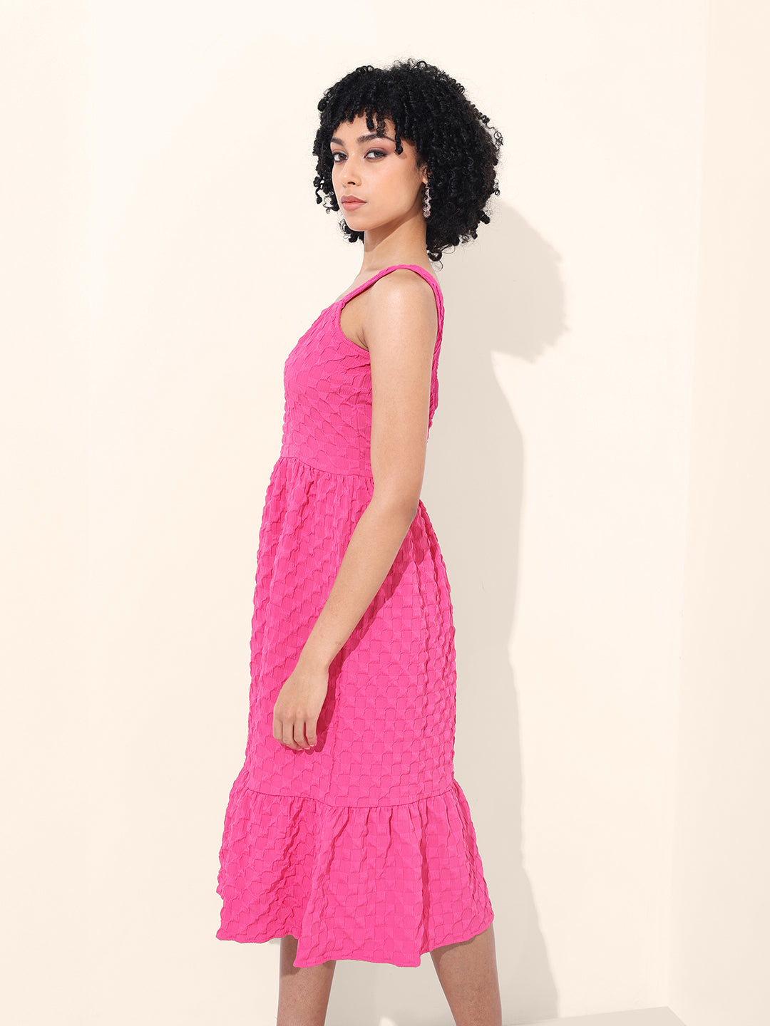 Women's Purple Regular Fit Casual Dress