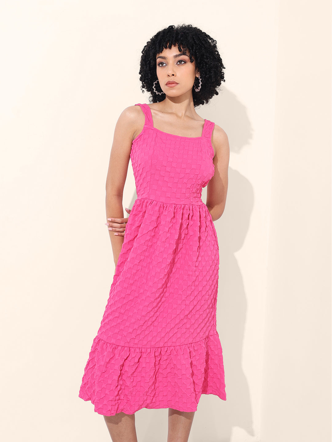 Women's Purple Regular Fit Casual Dress