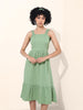 Women's Green Regular Fit Casual Dress