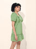 Women's Green Regular Fit Casual Dress