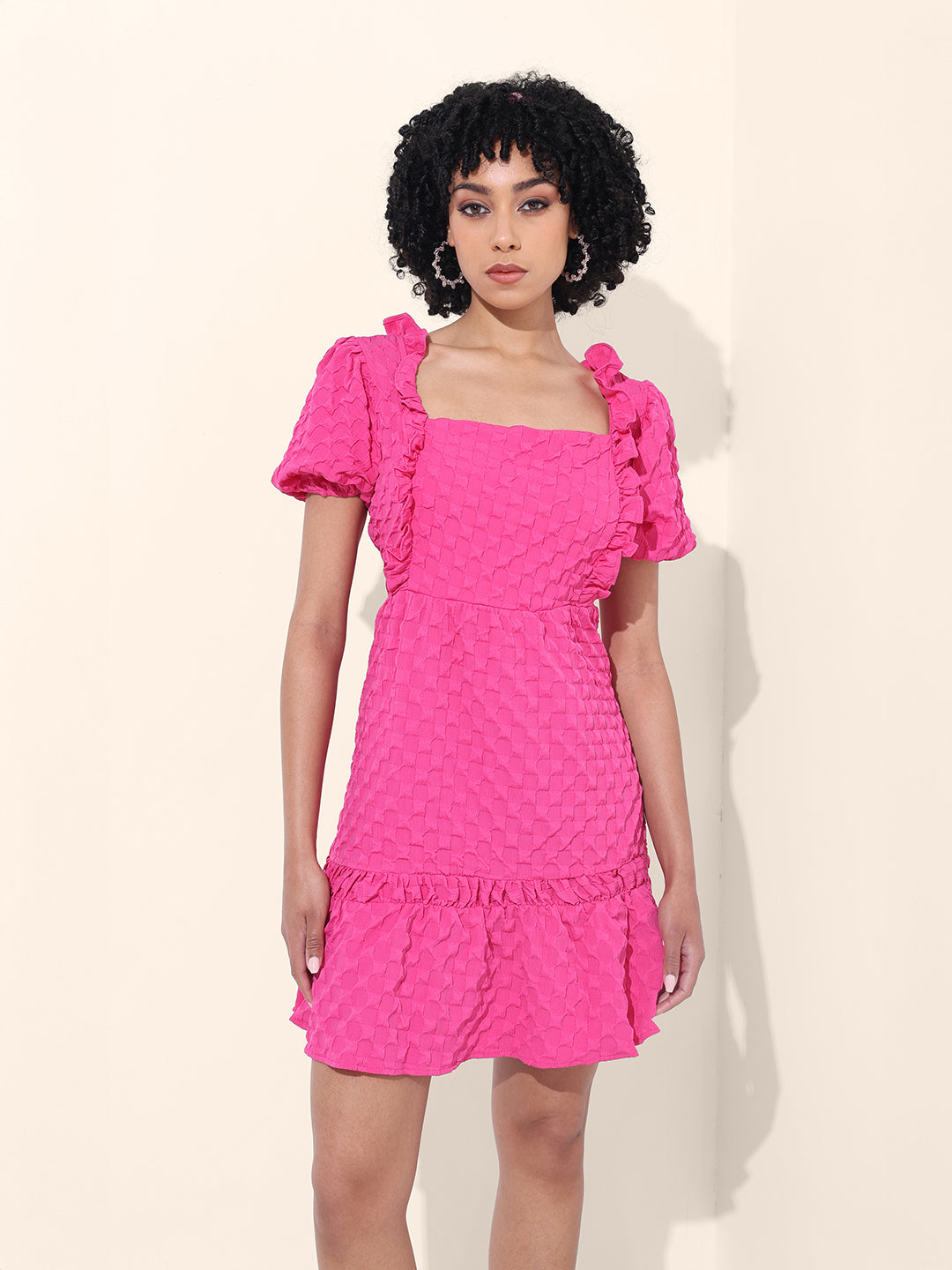 Women's Purple Regular Fit Casual Dress