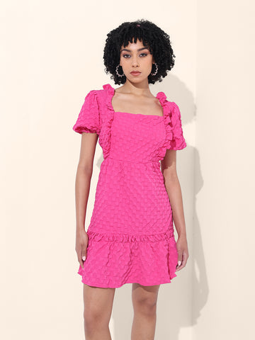 Women's Purple Regular Fit Casual Dress